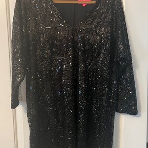 Lilly Pulitzer Black Sequin Dress